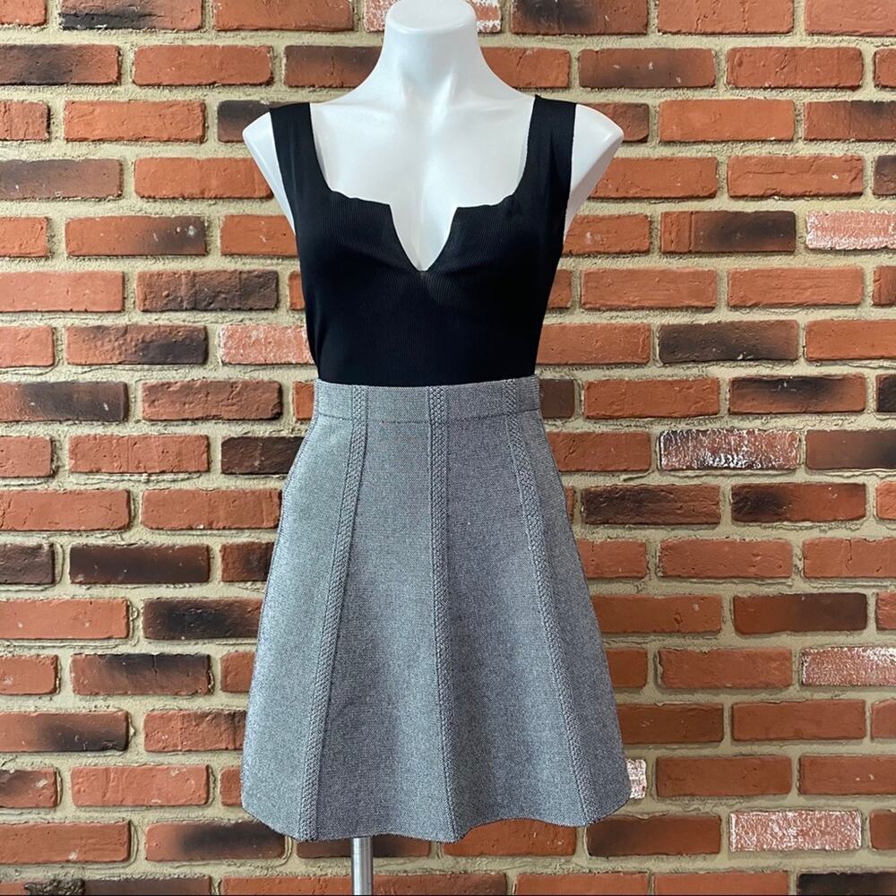Zara Skirt sz XS A-Line Grey Skirt Skater Skirt whimsigoth